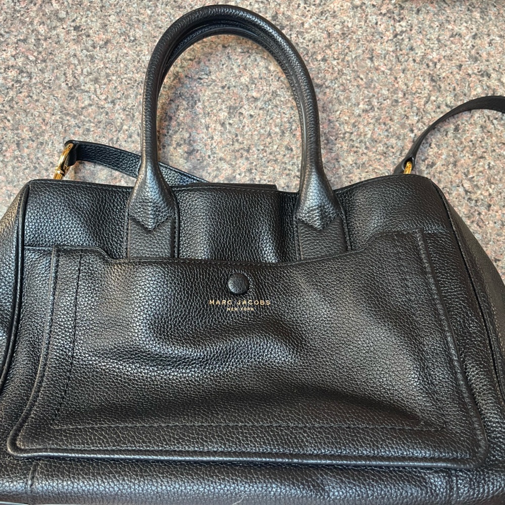 Black Mark Jacobs satchel with Crossbody strap